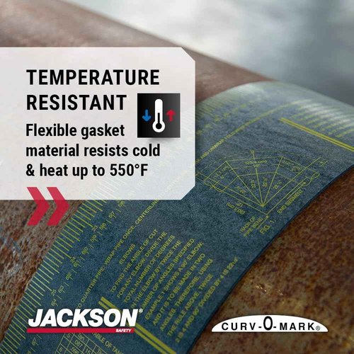 Jackson Safety Pipe Measuring Tool - Wrap-A-Round Tape Pipe Fitting Tool (Multiple Sizes and Heat Ratings)