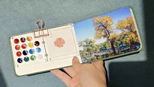Magnetic Sketch Easel Plein air Easel Plein air watercolorist (Easel and Paint)