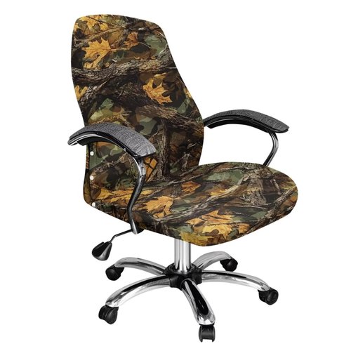 Wanyint Camo Hunting Forest Branch Office Chair Cover Universal Computer Chair Slipcover High Back Computer Chair Cover for Boss Rotating Chairs Easy to Install Machine Washable, L