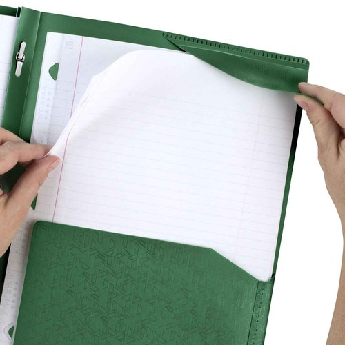 Five Star 2-Pocket Folder, Plastic Folder with Stay-Put Tabs and Prong Fasteners, Holds 8-1/2" x 11" Paper, Black, Fire Red, Forest Green, Pacific Blue (38048) 4 Count (Pack of 24)