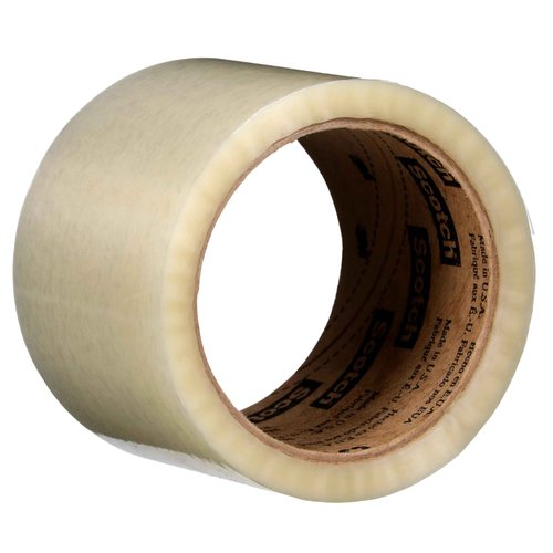 3M Scotch 371 Industrial-Grade Packing Tape, Clear, 72 mm x 50 m, High Performance Sealing Tape for Medium-Duty Commercial Box and Carton Sealing, Moving, Packaging and Shipping, 6 Pack