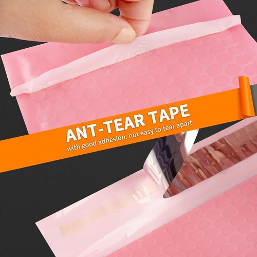 PackBabol Bubble Mailers - 8.5x11 Inch Opaque Self-Seal Padded Envelopes | Waterproof Shipping Bags (Pink)