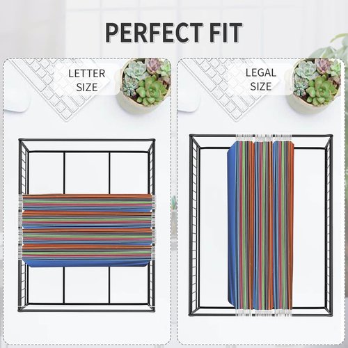 MARATI 2 Packs Letter/Legal Size Hanging File Folder Frame, Desk Hanging File Cabinet Organizer,Filing Box Inserts,Sturdy File Folders Holder for Office Use,Fast Assembly and Storage Black