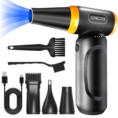 Electric Air Duster, Compressed Air Duster, 150000RPM Jet Dry Blower for Car Dry, 3 Gear Adjustable Mini Turbo Jet Fan, Cordless Air Duster Replaces Compressed Air Can for Computer, Keyboard, Air Bed