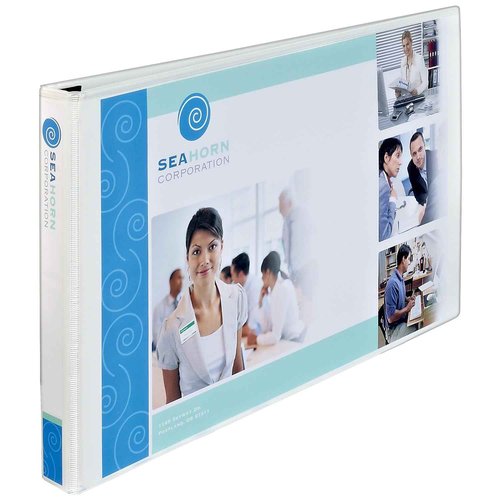 Avery Heavy-Duty View 3 Ring Binder, 1" Slant Rings, Holds 11" x 17" Paper, White Binders (6-Pack of 72124)