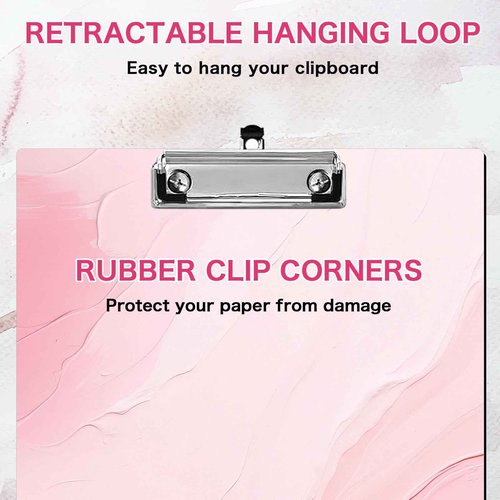 ToBeAce 8 Pack Sublimation Clipboard Blanks Double Sided, 8.9"x12.4" A4 MDF Clipboard Blanks Bulk, Sublimation Teacher Blanks for DIY Craft Gifts Classroom Office School Supplies, Letter Size