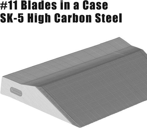 DIYSELF 300 PCS Exacto Knife Blades - High Carbon Steel #11 Craft Knife Refill with Storage Case