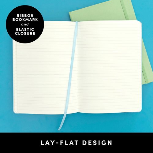 Paperage Lined Journal Notebook - Marigold, 160 Pages, Medium 5.6" x 8" - Durable Hardcover for Work & School