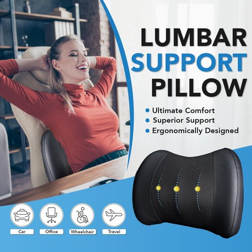 Seat Cushion & Lumbar Support - Ergonomic Memory Foam Pillows for Sciatica & Back Pain Relief - Comfort for Driving & Long Driving- Ideal for Car, Office Chairs, Wheelchairs