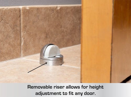 BRINKS Commercial - 10-Pack Dome Floor Door Stop, Satin Chrome Finish - Non-Obtrusive Option to Protect Doors and Walls