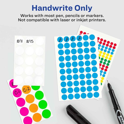 Avery Multi-Use Removable Labels, 1" x 2-3/4" Rectangle Labels, White, Non-Printable, 128 Labels Per Pack, 36 Packs, 4,608 Blank Labels Total (6113)