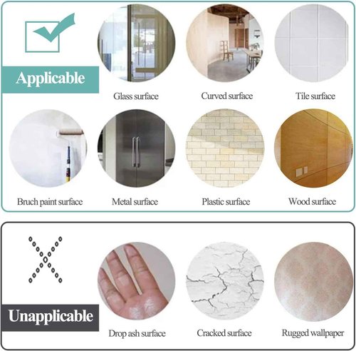Warasee Magnetic Whiteboard Contact Paper, 36" x 48" Magnetic Self Adhesive Dry Erase White Board Wall Stickers, Stick on Whiteboard Roll, for School/Home/Office
