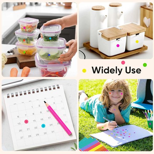 Round Color Coding Labels - 6000 PCS Small Dot Stickers for Office & Classroom Use | 1/4 Inch