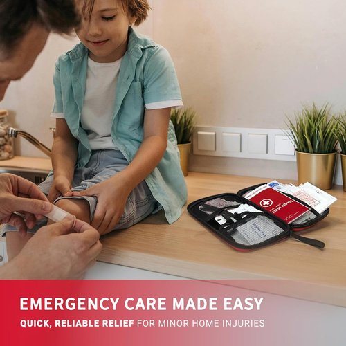 AL21 All-Purpose First Aid Kit - 184 Pieces for Home, Travel, Car & Office | Portable Emergency Supplies for Cuts, Scrapes & Burns
