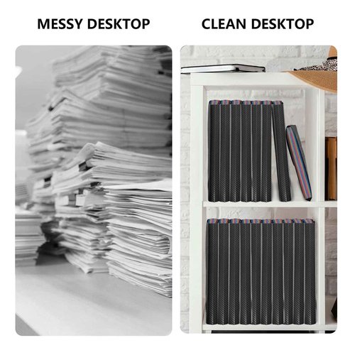 UMETDO 14 PCS Office Accordion File Organizer Bulk - 13 Pocket Plastics Expanding Folder with Tabs - Letter Size Loose Paper Folder for Work School Home, Student Teacher