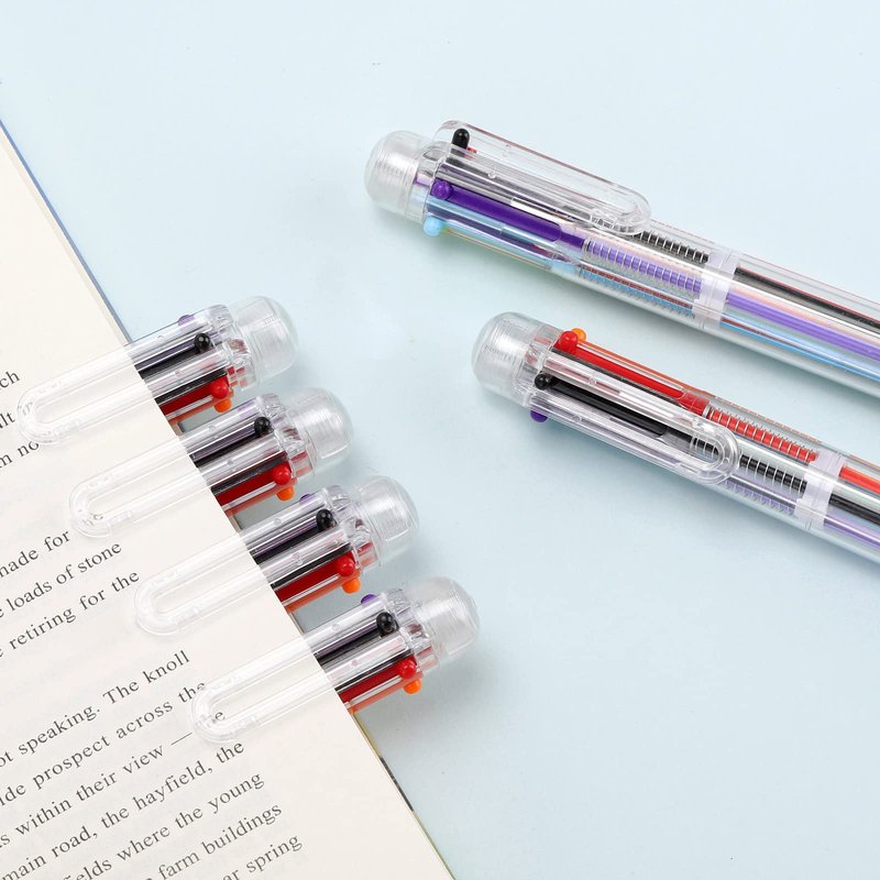 Ohlove 25Pcs 6-in-1 Retractable Ballpoint Pens for Office School Supplies Students Children (0.5mm)