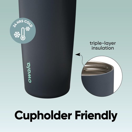Owala FreeSip Sway Insulated Water Bottle - 30oz Stainless Steel, Two-Way Spout & Built-In Straw, Foggy Tide