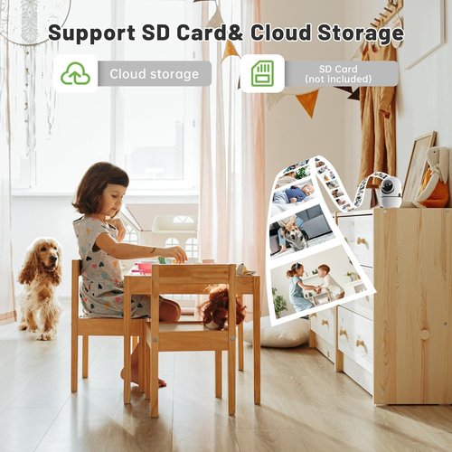 GBIUT Indoor Security Camera, 5G&2.4G WiFi Security Cameras Indoor for Home Security, Pan/Tilt Baby Monitor/Dog/Pet Camera with Phone App Motion Sensor & Night Vision. TF/CloudStorage (2Pack)