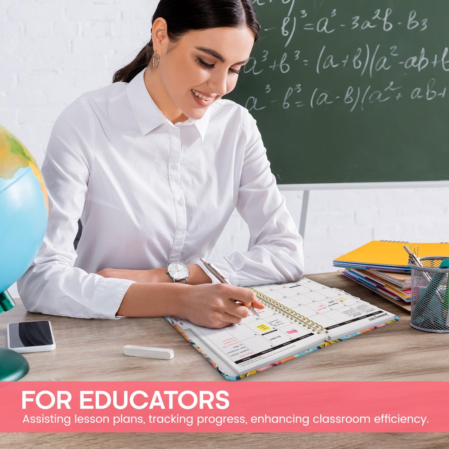Academic Planner 2026-2027, Weekly and Monthly Calendar Book, July 2026 – June 2027, Hardcover Planner with Tabs, Perfect for Teachers, Students, Women & Men, A5 (6.4" x 8.5") - Pastel Garden