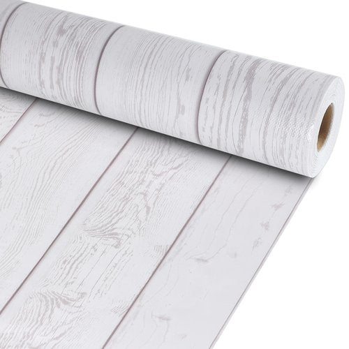 White Wood Bulletin Board Roll Reusable Waterproof Erasable Bulletin Board Fade Resistant Wrinkle Resistant Poster Non-Woven Fabric Bulletin Board Roll for Classroom Decor Wrap Crafts 15.55" x12ft