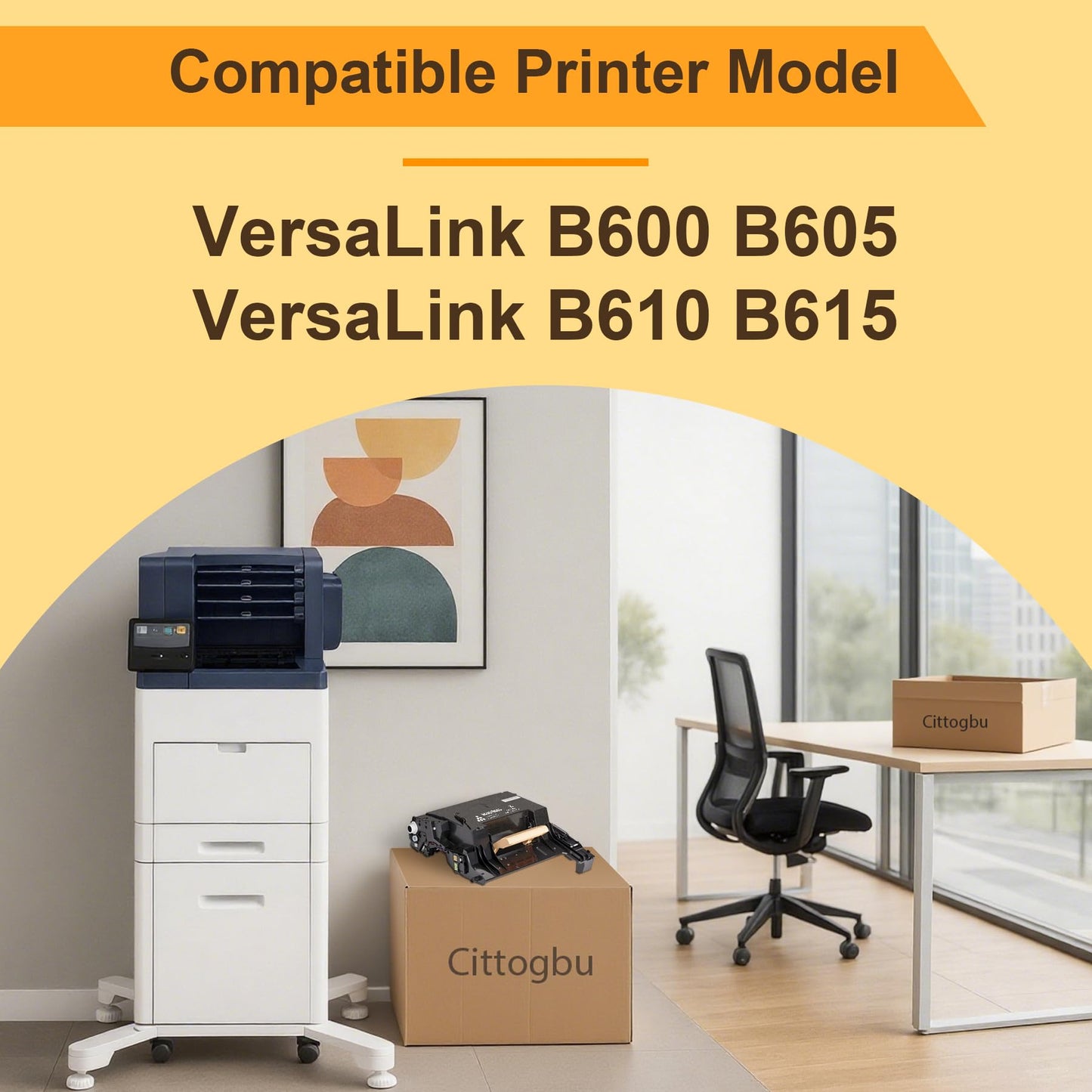 VersaLink B600 B605 Drum Cartridge 1-Pack Replacement for Xerox 101R00582 Drum Unit for VersaLink B600 B605 B610 B615 Printer