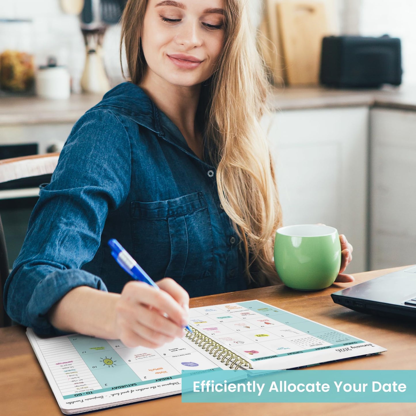 Monthly Planner 2026-2027, Aesthetic 2 Year Months Planner Calendar, 24-Months from January 2026 - December 2027, 26-27 Monthly Calendar Planner, Perfect for School Office Home, 7" x 10" - Midnight Cranes