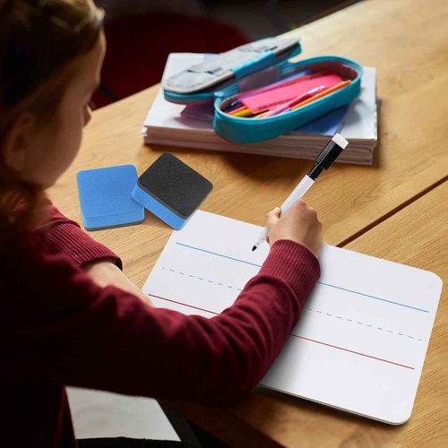 Colarr 36 Sets Mini White Boards 6"x 9" Dry Erase Boards Classroom Pack Includes Two Sided Small Whiteboards Markers, Lapboards Erasers for Teachers Students School