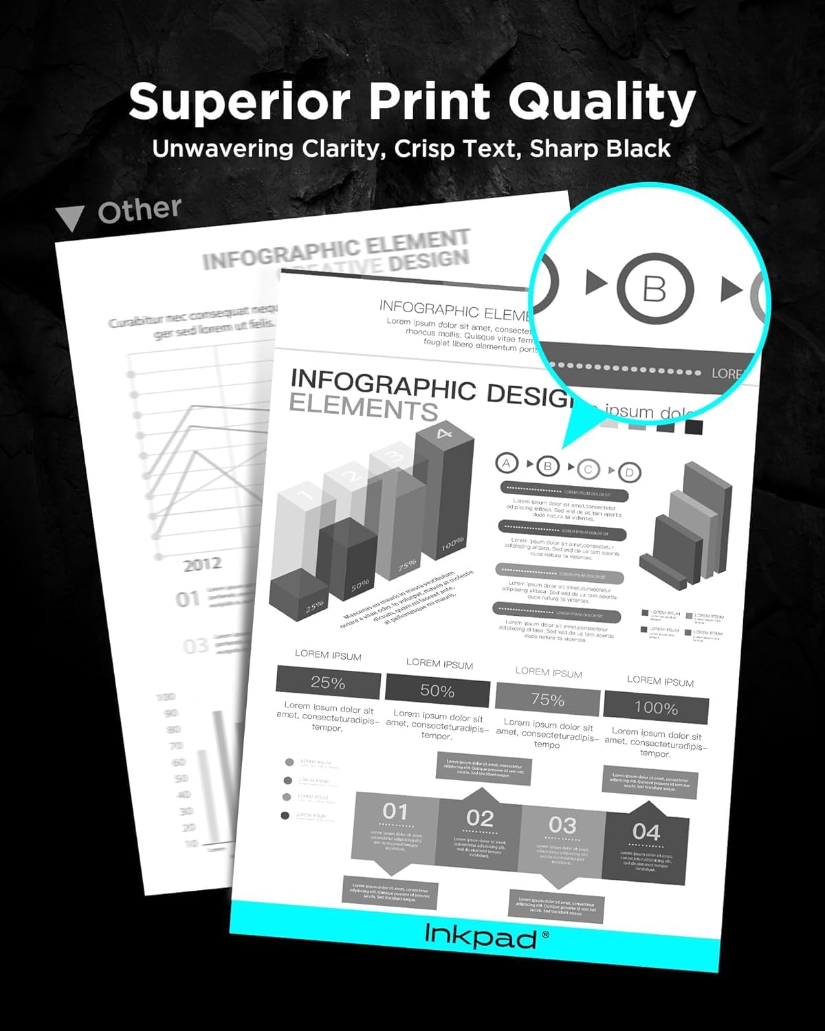 iNKPAD Compatible TN830XL TN830 Toner Cartridge for HL-L2460DW DCP-L2640DW Replacement for Brother TN 830 XL/V/R Toner with MFC-L2820DW HL-L2400D HL-L2405W HL-L2460DWXL Printers (4Pack, Black)