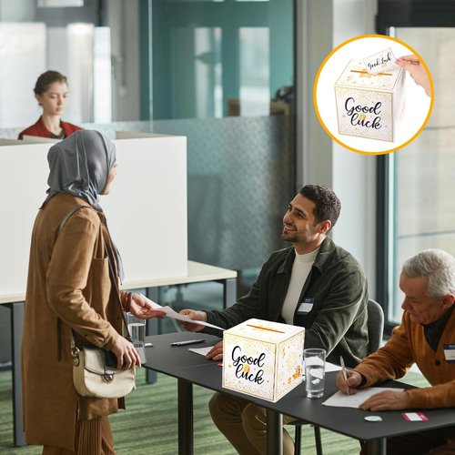 Suggestion Box With Slot With 48 Pcs Raffle Tickets Cards Cardboard Raffle Ballot Box With Slot Donation Boxes For Fundraising Collecting Business Card Voting Contest Raffles