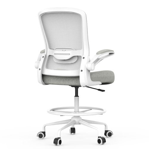 Mimoglad 𝐃𝐫𝐚𝐟𝐭𝐢𝐧𝐠 𝐂𝐡𝐚𝐢𝐫, Tall Office Chair with Adjustable Lumbar Support, Ergonomic Standing Desk Chair, Mesh Computer Chair for Drawing Work