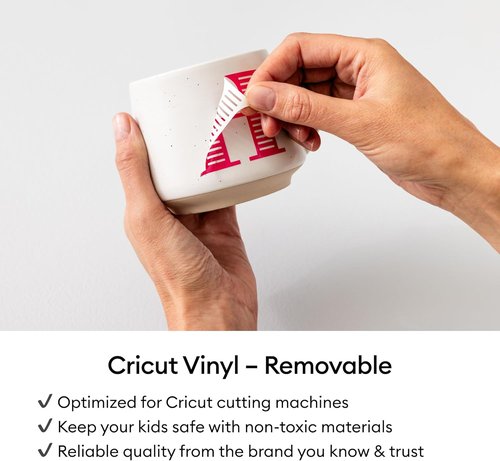 Cricut® Removable Vinyl - Black, 12" x 10 ft | Perfect for Easy Crafting Projects
