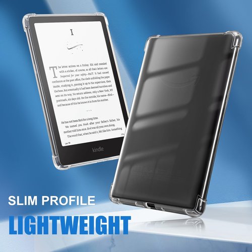 CoBak Clear Case for All-New Kindle Paperwhite 12th Gen 2024 (7") & Kindle Colorsoft Signature Edition (7") - Lightweight, Scratch-Proof Silicone Back Cover, Clear