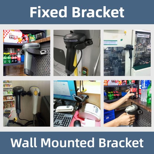 VENREA Universal Barcode Scanner Holder, Barcode Scanning Holder, Barcode Reader Rack Bracket Wall Mount Accessiors Fit for Most Scanner Barcode Scanners Scan Gun Label Readers (Style U)