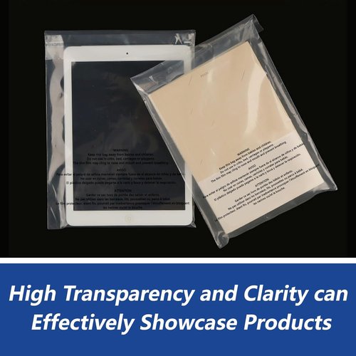 Self Seal Clear Poly Bags 6" x 9" | 100 Count with Suffocation Warning - Resealable Adhesive for Shipping & Packaging