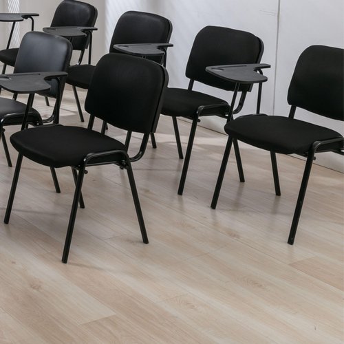 Mesh Stackable Chairs Set of 20 with Tablet Arm, Black Classroom Chair for Student, Office Waiting Room Chairs for Conference Room, Training, Meeting & Reception, Church