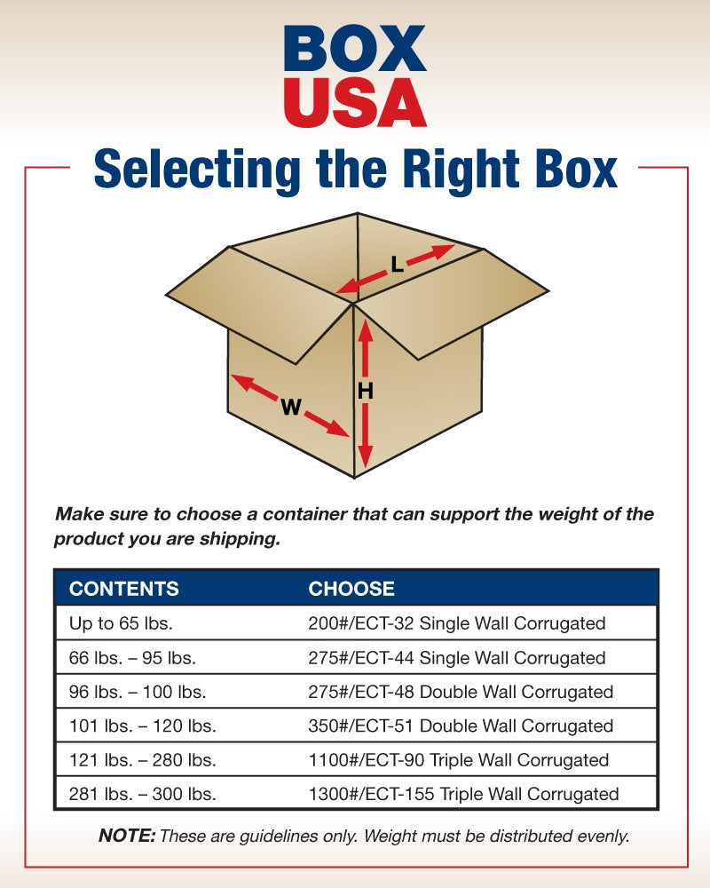 Box USA Moving Boxes, 22"L x 6"W x 16"H 5-Pack Large Side Loading Corrugated Cardboard Box for Packing, Shipping and Storage
