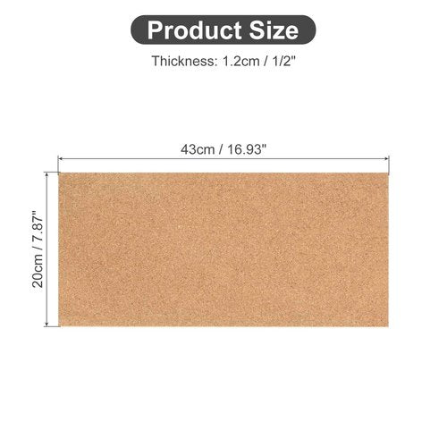 PATIKIL 17" x 8" Cork Board Tiles, 12 Pack Square Cork Board Bulletin Board, 0.47" Thick, Small Square Pin Board with Self Adhesive and Push Pin Wood Clips for Wall, Home & Office