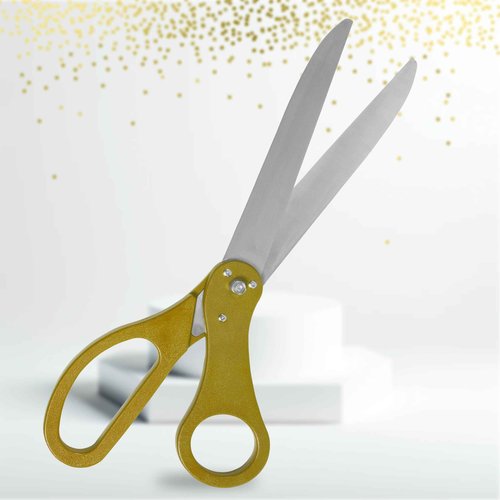 25 Inch Gold Scissors for Grand Opening – Heavy Duty Scisors 25'' Giant Scissors for Ribbon Cutting Ceremony Large Gold Giants Ribbon Cutting for Special Events Inaugurations and Ceremonies