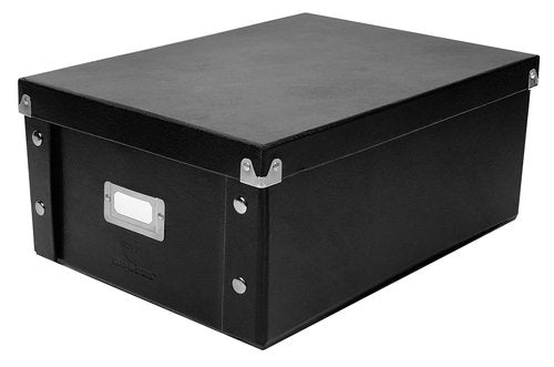 Snap-N-Store CD Storage Box - Pack of 1/2 - Durable Disc Holder with Lid to Store for Discs (1 Pack - Doublewide CD, Black)