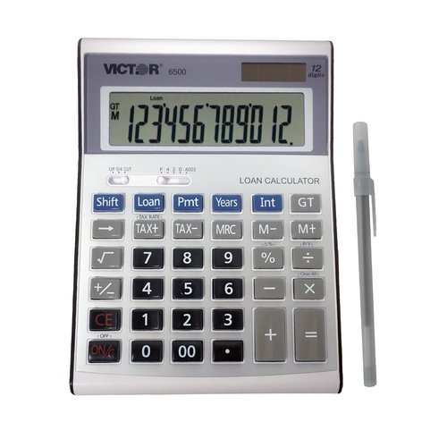 Victor 6500 Executive Desktop Loan Calculator, 12-Digit LCD