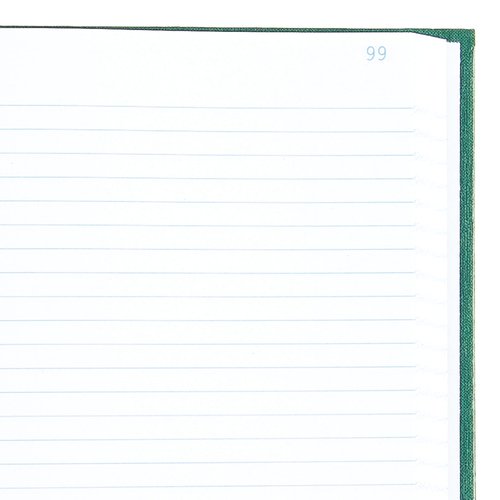 National Emerald Series Record Book, Canvas Hard Cover, Perfect Binding, 12.125" x 7.5", 500 Numbered Pages, Green (56151)