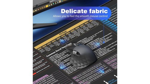 Excel Shortcut Keys Mouse Pad – XL Large 31.5"x11.8" Cheat Sheet Desk Mat with Excel & Word Shortcuts | Extended Office & Gaming Desk Pad | Keyboard Shortcuts Mat | Non-Slip, Waterproof