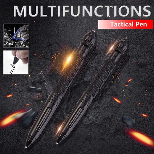 Lsqurel Tungsten Steel Tactical Pen for Glass Breaker Mutifunction Defense Pen (2 Pack)