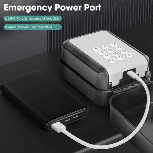 Thlevel Smart Key Lock Box Electronic Bluetooth Lock Box with APP Control & PIN Code Types,Share eKey Wall Mounted Lock Box for Airbnb Realtor House Office