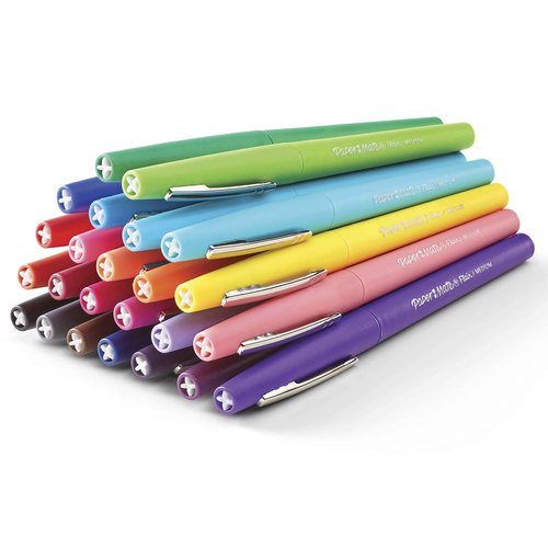 Paper Mate Flair Felt Tip Pens, Medium Point, Limited Edition Candy Pop Pack, 24 count (1979425) & Gel Pens | InkJoy Pens, Medium Point, Assorted, 14 Count