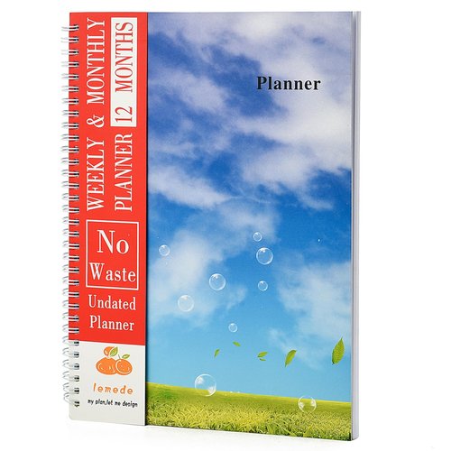 8.5"×11" Undated Weekly Planner, 158 Pages Non Date Monthly Planner Weekly To Do List Notepad with Goals & Note, A4 Large Blank Monthly Planners for Women Men Homeschool Office Supplies