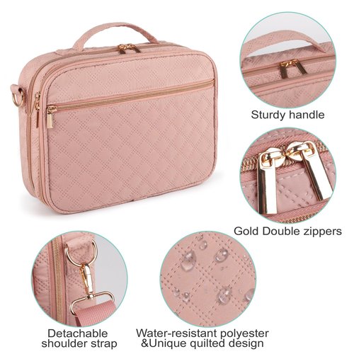 Bunnychill 2 Compartment Bible Cover for Women,Large Bible Case with Handles Shoulder Strap,Carrying Bible Bag Scripture Case Church Bag Bible Protective with Pocket