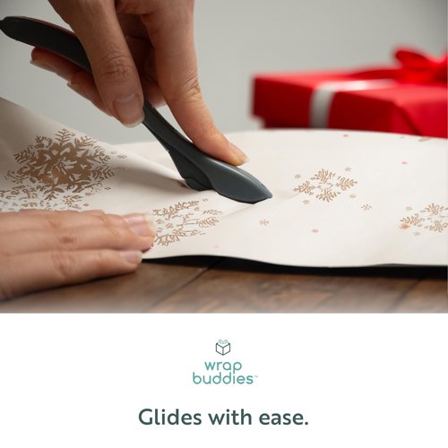Wrap Buddies Wrapping Paper Cutter – Effortless Cutting Tool for Gift Wrapping, Scrapbooking, and Crafts – Compatible with Various Paper Sizes – Ideal for Birthdays and Holidays - 6 Blades