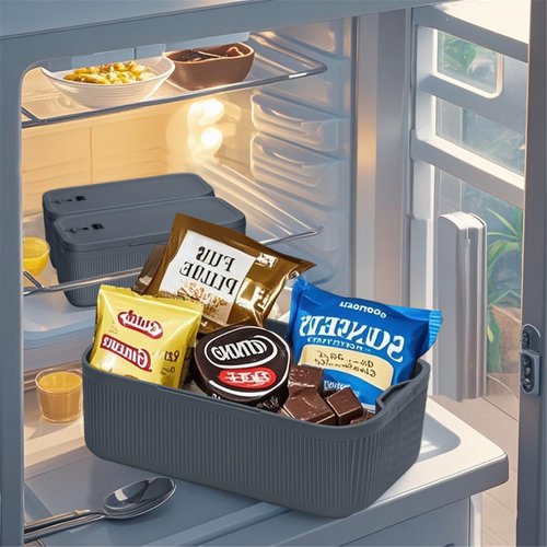 Lockable Storage Box,Small Medicine Lock Box,Food Lockbox,Medical Pill Bag Organizer,Refrigerator Snack Case Bin Container,Locked Cell Phone Jail,Personal Item Safe for Gift,Office,Travel (Navy)