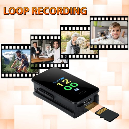 CENGFERDER 64GB Mini Video Camera,1080P HD Portable Mini Nanny Video Camera Loop Video Body Recorder for Home,Office for Outdoor